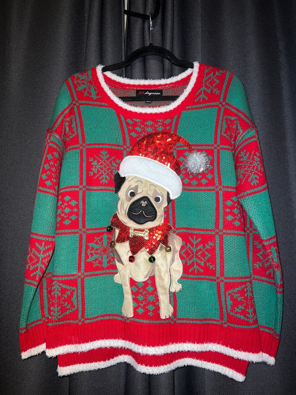 Ugly Christmas Sweater Xmas Size Medium Dog